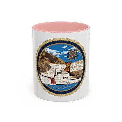USCGC Liberty Boat (U.S. Coast Guard) Accent Coffee Mug 11oz Pink - Go Mug Yourself