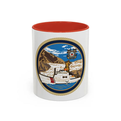 USCGC Liberty Boat (U.S. Coast Guard) Accent Coffee Mug 11oz Red - Go Mug Yourself