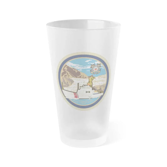 USCGC Liberty Boat (U.S. Coast Guard) Frosted Pint Glass 16oz Default Title - Go Mug Yourself