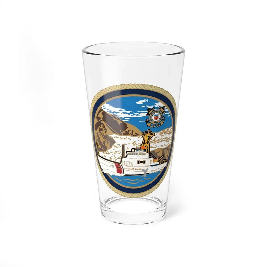 USCGC Liberty Boat (U.S. Coast Guard) Pint Glass 16oz 16oz - Go Mug Yourself