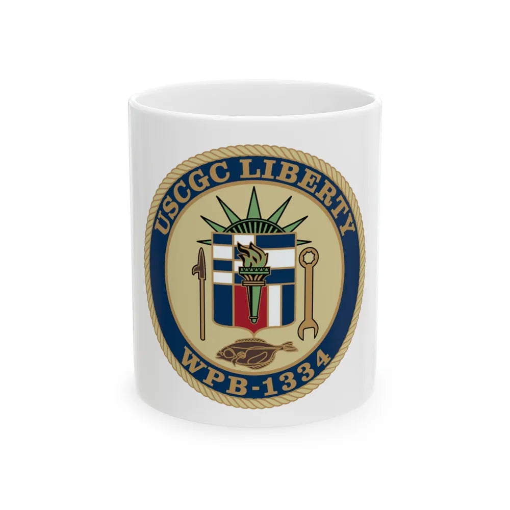 USCGC Liberty WPB 1334 (U.S. Coast Guard) White Coffee Mug-11oz-Go Mug Yourself