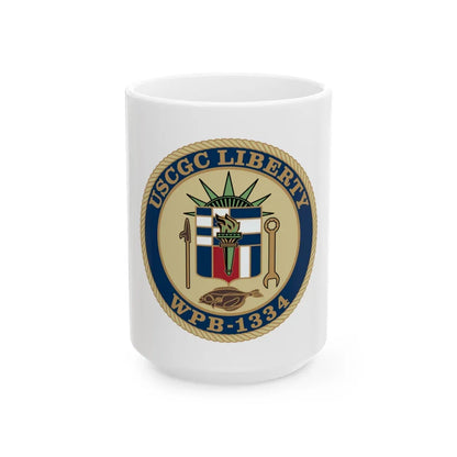 USCGC Liberty WPB 1334 (U.S. Coast Guard) White Coffee Mug-15oz-Go Mug Yourself