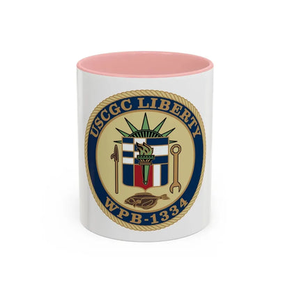 USCGC Liberty WPB 1334 (U.S. Coast Guard) Accent Coffee Mug 11oz Pink - Go Mug Yourself