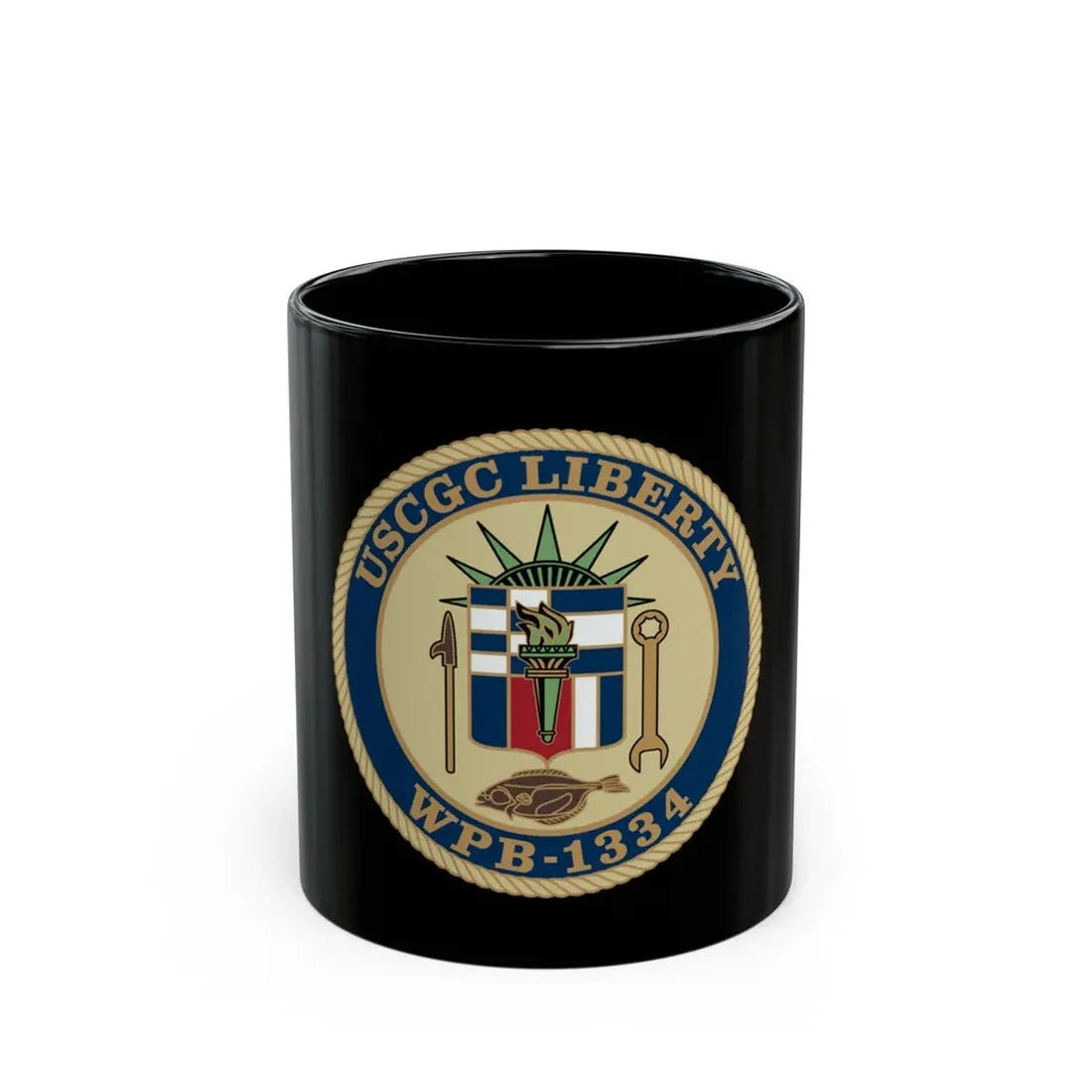 USCGC Liberty WPB 1334 (U.S. Coast Guard) Black Coffee Mug 11oz - Go Mug Yourself