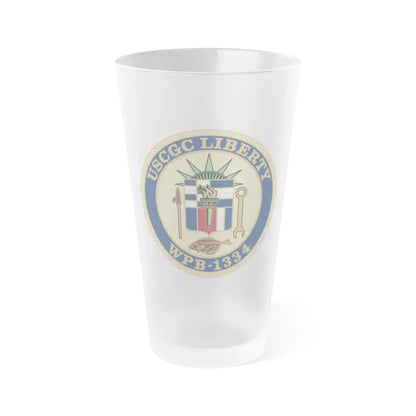 USCGC Liberty WPB 1334 (U.S. Coast Guard) Frosted Pint Glass 16oz Default Title - Go Mug Yourself
