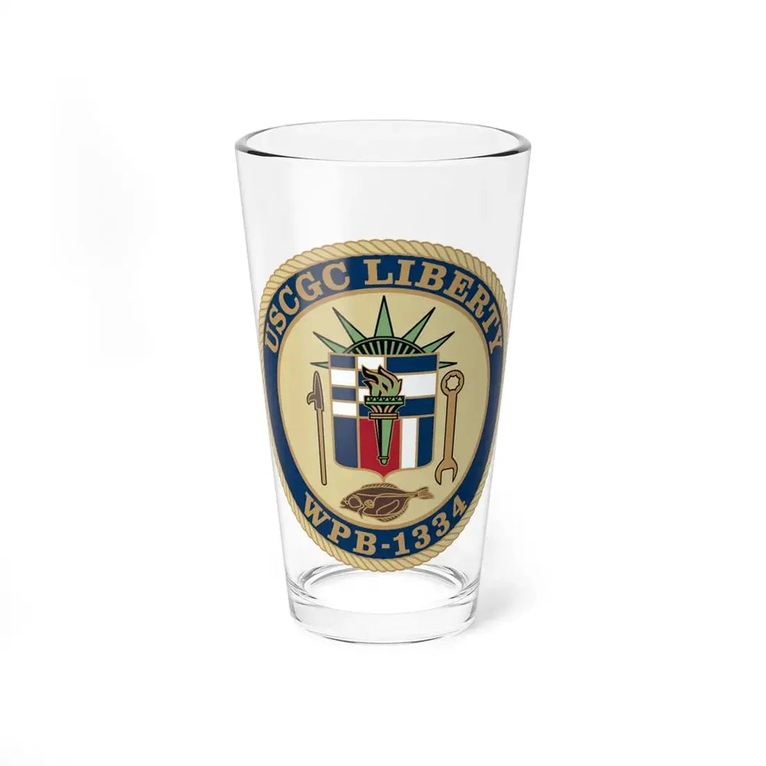 USCGC Liberty WPB 1334 (U.S. Coast Guard) Pint Glass 16oz 16oz - Go Mug Yourself