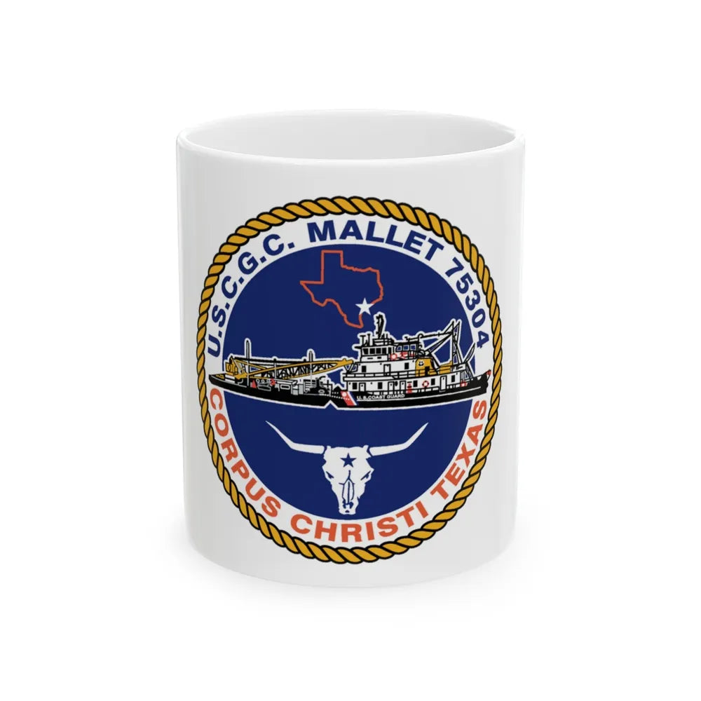 USCGC Mallet 75304 (U.S. Coast Guard) White Coffee Mug-11oz-Go Mug Yourself