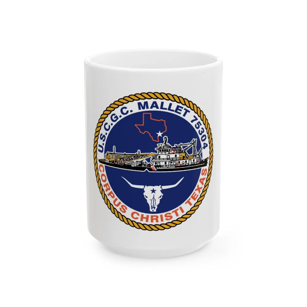 USCGC Mallet 75304 (U.S. Coast Guard) White Coffee Mug-15oz-Go Mug Yourself