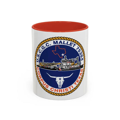 USCGC Mallet 75304 (U.S. Coast Guard) Accent Coffee Mug 11oz Red - Go Mug Yourself