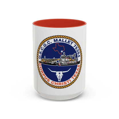 USCGC Mallet 75304 (U.S. Coast Guard) Accent Coffee Mug 15oz Red - Go Mug Yourself
