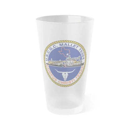 USCGC Mallet 75304 (U.S. Coast Guard) Frosted Pint Glass 16oz Default Title - Go Mug Yourself