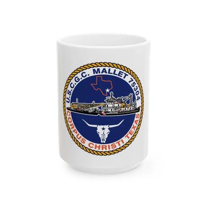 USCGC Mallet 75304 (U.S. Coast Guard) White Coffee Mug 15oz - Go Mug Yourself