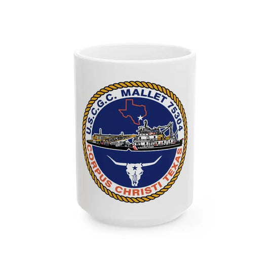 USCGC Mallet 75304 (U.S. Coast Guard) White Coffee Mug 15oz - Go Mug Yourself