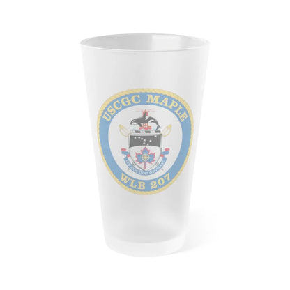 USCGC Maple WLB 207 1 (U.S. Coast Guard) Frosted Pint Glass 16oz-Go Mug Yourself