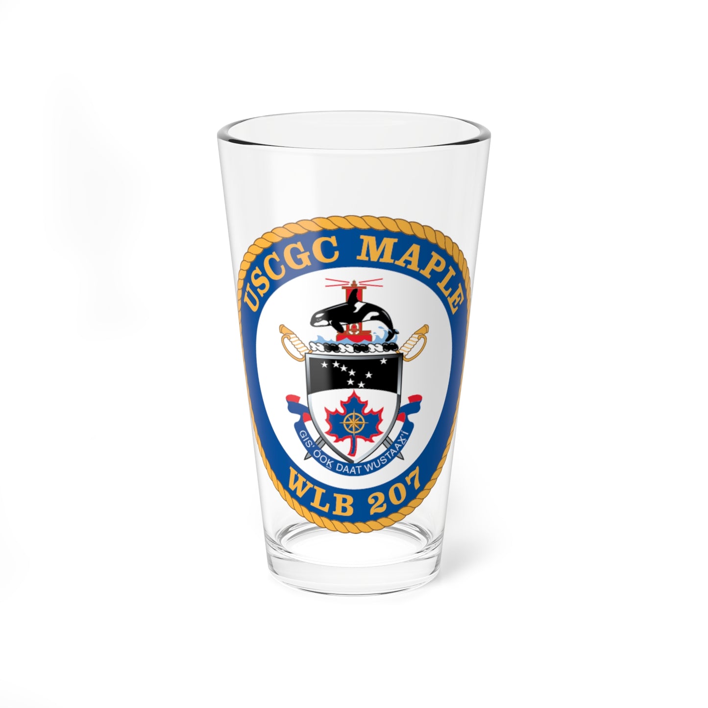 USCGC Maple WLB 207 1 (U.S. Coast Guard) Pint Glass 16oz-16oz-Go Mug Yourself