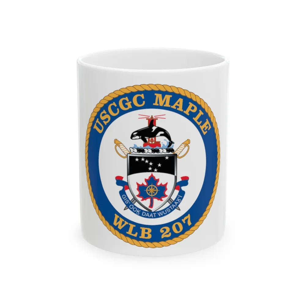 USCGC Maple WLB 207 1 (U.S. Coast Guard) White Coffee Mug-11oz-Go Mug Yourself