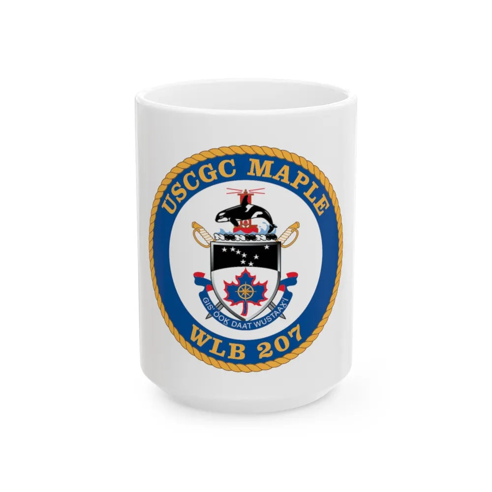 USCGC Maple WLB 207 1 (U.S. Coast Guard) White Coffee Mug-15oz-Go Mug Yourself