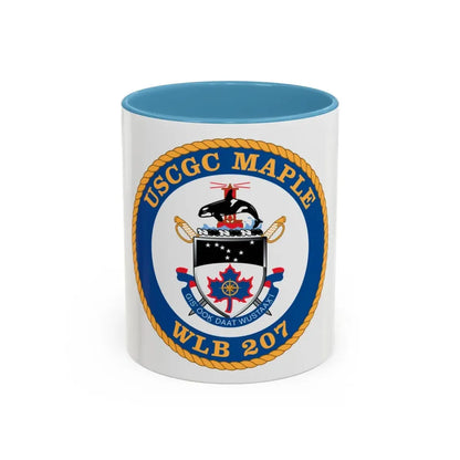 USCGC Maple WLB 207 1 (U.S. Coast Guard) Accent Coffee Mug 11oz Light Blue - Go Mug Yourself