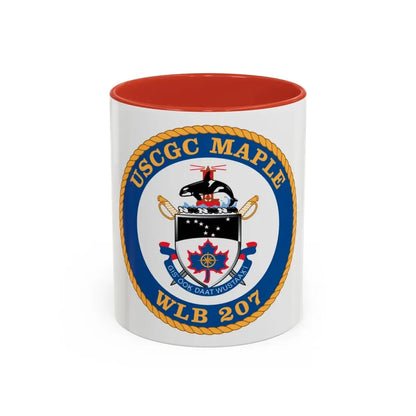 USCGC Maple WLB 207 1 (U.S. Coast Guard) Accent Coffee Mug 11oz Red - Go Mug Yourself