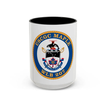 USCGC Maple WLB 207 1 (U.S. Coast Guard) Accent Coffee Mug 15oz Black - Go Mug Yourself
