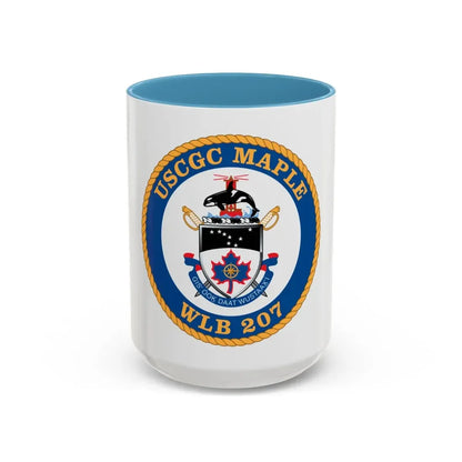 USCGC Maple WLB 207 1 (U.S. Coast Guard) Accent Coffee Mug 15oz Light Blue - Go Mug Yourself