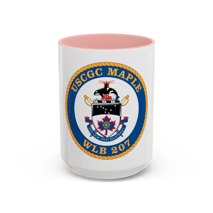 USCGC Maple WLB 207 1 (U.S. Coast Guard) Accent Coffee Mug 15oz Pink - Go Mug Yourself