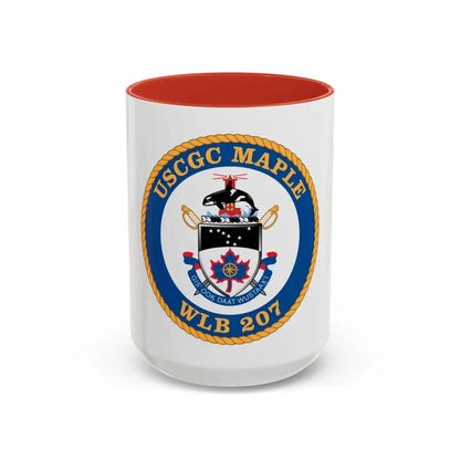 USCGC Maple WLB 207 1 (U.S. Coast Guard) Accent Coffee Mug 15oz Red - Go Mug Yourself