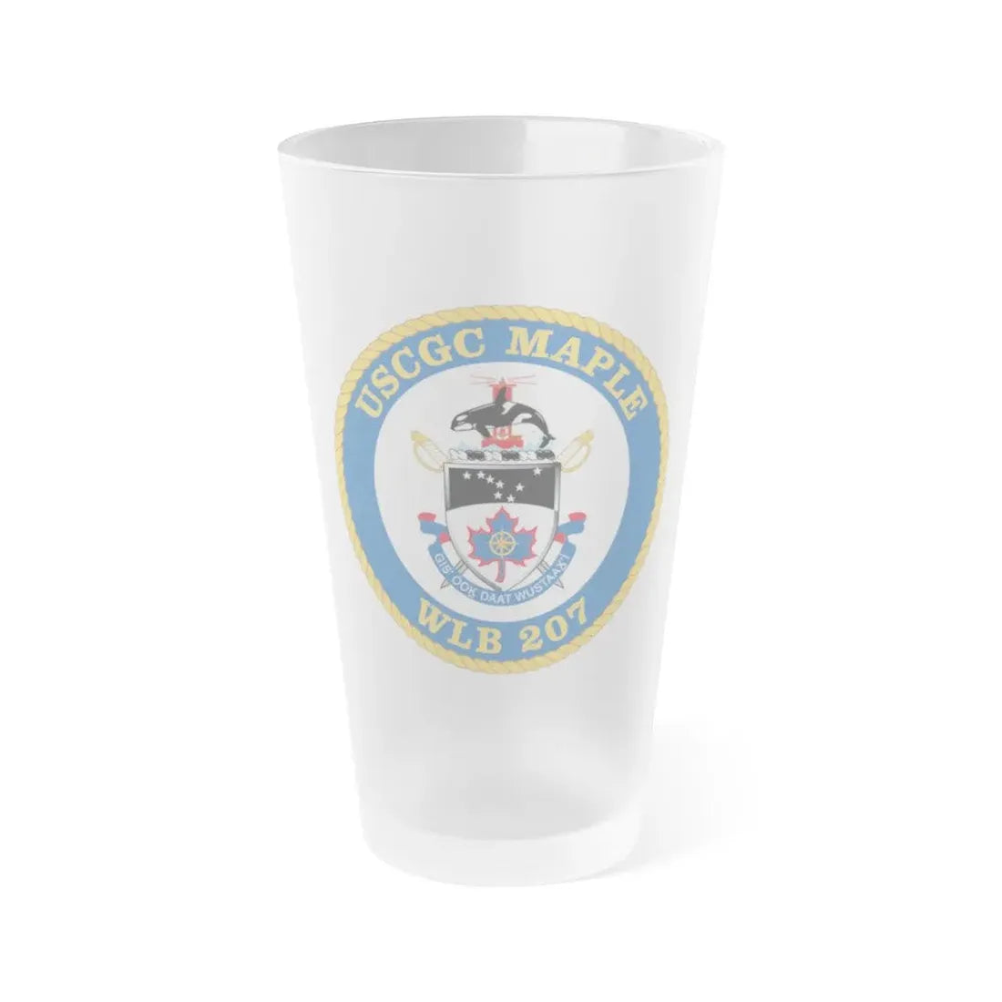 USCGC Maple WLB 207 1 (U.S. Coast Guard) Frosted Pint Glass 16oz Default Title - Go Mug Yourself