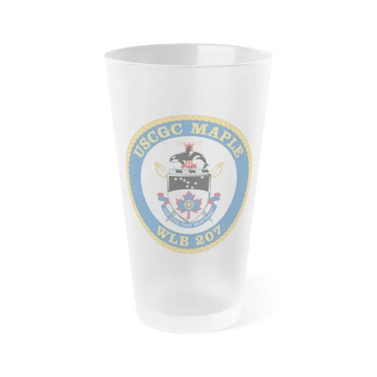 USCGC Maple WLB 207 1 (U.S. Coast Guard) Frosted Pint Glass 16oz Default Title - Go Mug Yourself