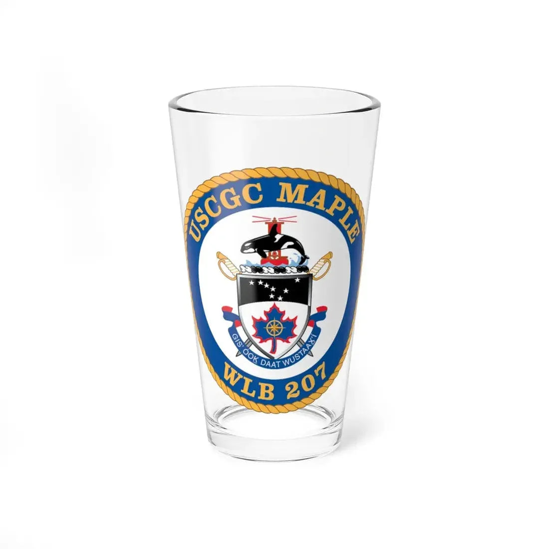 USCGC Maple WLB 207 1 (U.S. Coast Guard) Pint Glass 16oz 16oz - Go Mug Yourself