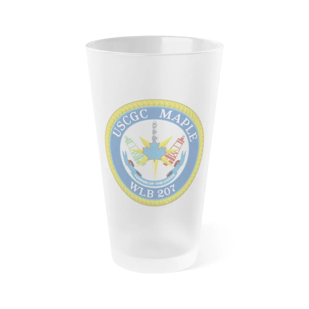 USCGC Maple WLB 207 (U.S. Coast Guard) Frosted Pint Glass 16oz-Go Mug Yourself