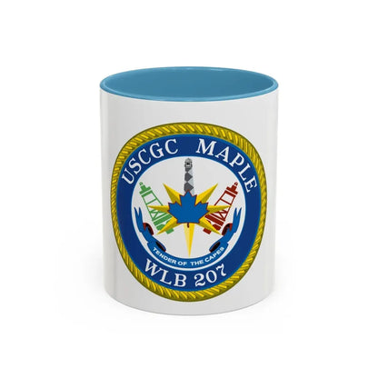 USCGC Maple WLB 207 (U.S. Coast Guard) Accent Coffee Mug 11oz Light Blue - Go Mug Yourself