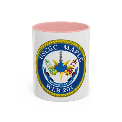 USCGC Maple WLB 207 (U.S. Coast Guard) Accent Coffee Mug 11oz Pink - Go Mug Yourself