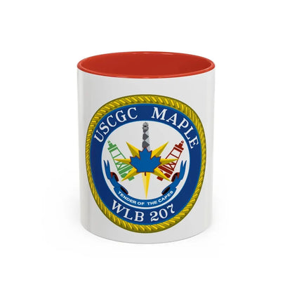 USCGC Maple WLB 207 (U.S. Coast Guard) Accent Coffee Mug 11oz Red - Go Mug Yourself