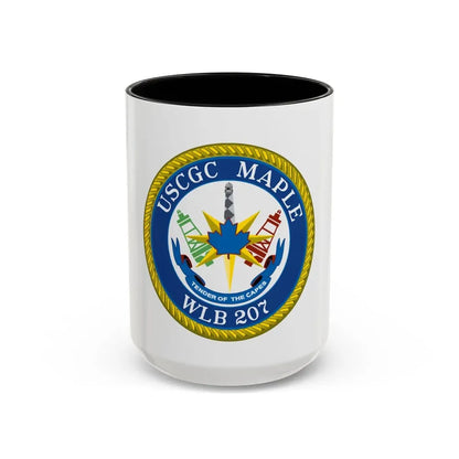 USCGC Maple WLB 207 (U.S. Coast Guard) Accent Coffee Mug 15oz Black - Go Mug Yourself