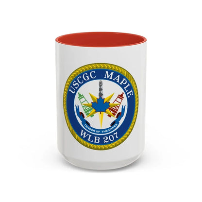 USCGC Maple WLB 207 (U.S. Coast Guard) Accent Coffee Mug 15oz Red - Go Mug Yourself