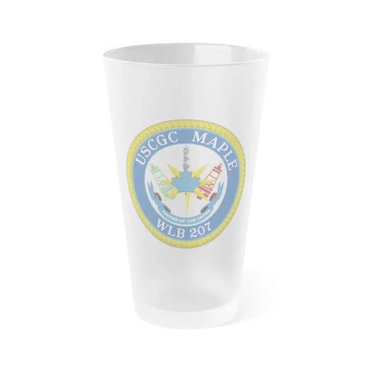 USCGC Maple WLB 207 (U.S. Coast Guard) Frosted Pint Glass 16oz Default Title - Go Mug Yourself
