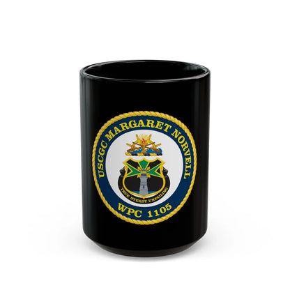 USCGC Margaret Norvell WPC 1105 (U.S. Coast Guard) Black Coffee Mug-15oz-Go Mug Yourself