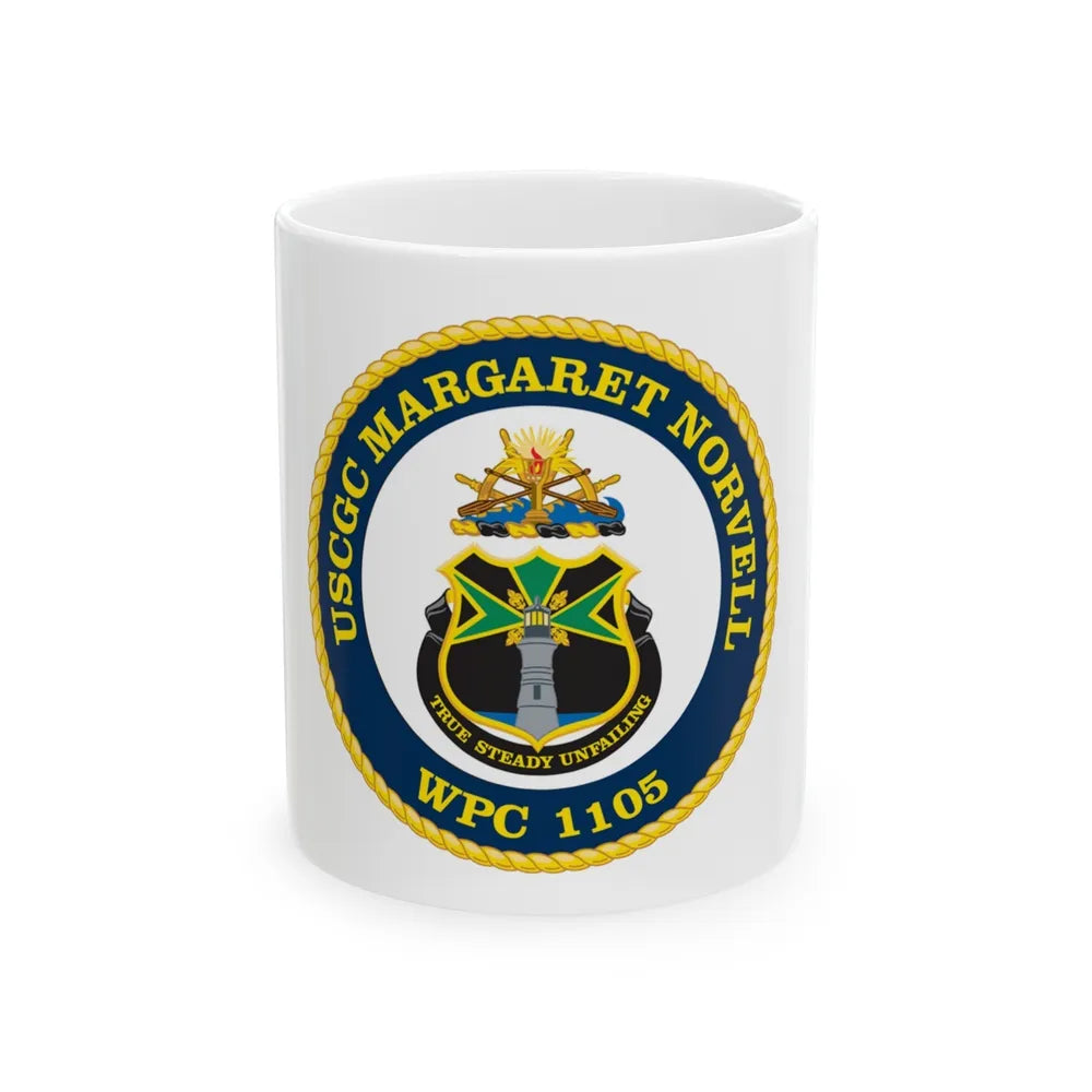 USCGC Margaret Norvell WPC 1105 (U.S. Coast Guard) White Coffee Mug-11oz-Go Mug Yourself