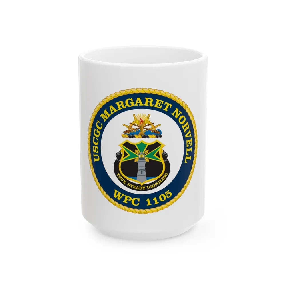 USCGC Margaret Norvell WPC 1105 (U.S. Coast Guard) White Coffee Mug-15oz-Go Mug Yourself