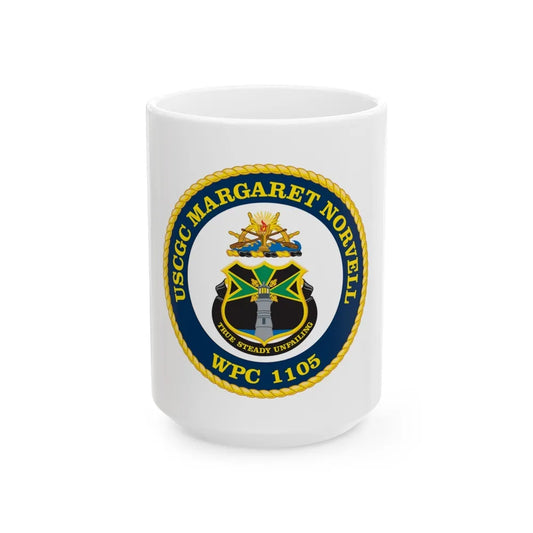 USCGC Margaret Norvell WPC 1105 (U.S. Coast Guard) White Coffee Mug-15oz-Go Mug Yourself