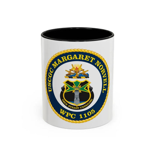 USCGC Margaret Norvell WPC 1105 (U.S. Coast Guard) Accent Coffee Mug 11oz Black - Go Mug Yourself
