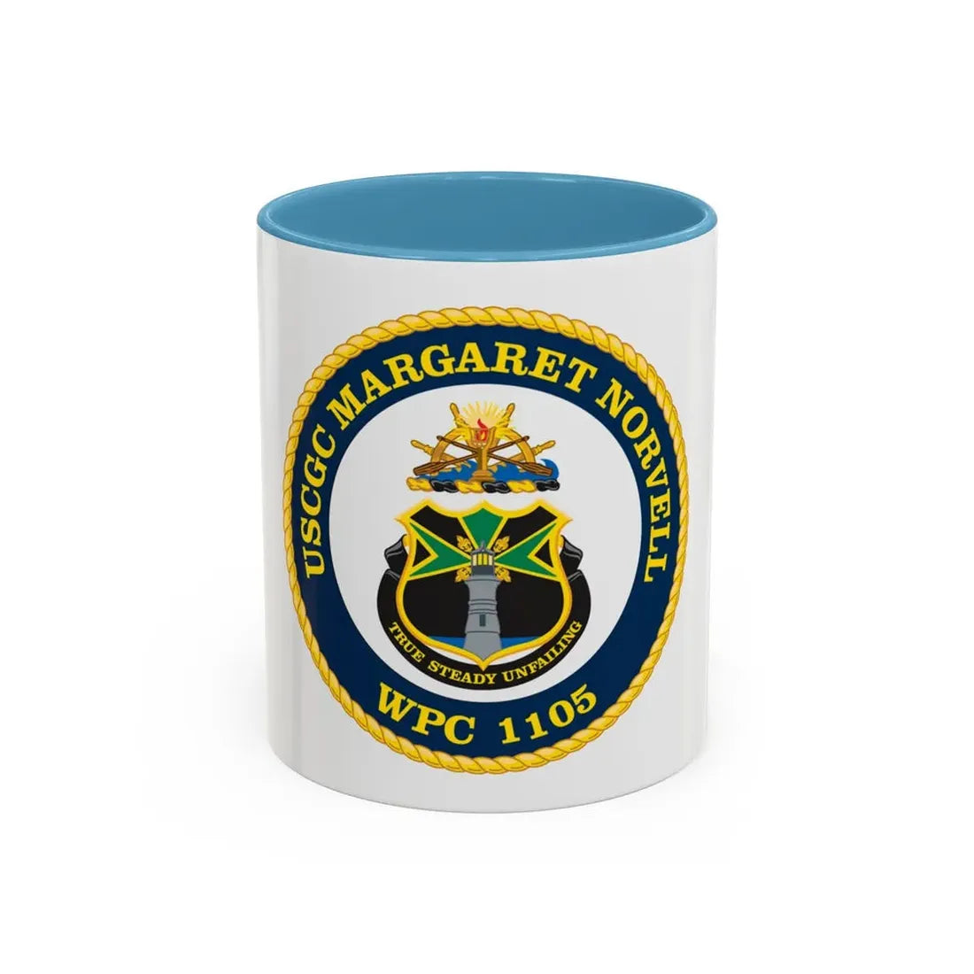 USCGC Margaret Norvell WPC 1105 (U.S. Coast Guard) Accent Coffee Mug 11oz Light Blue - Go Mug Yourself