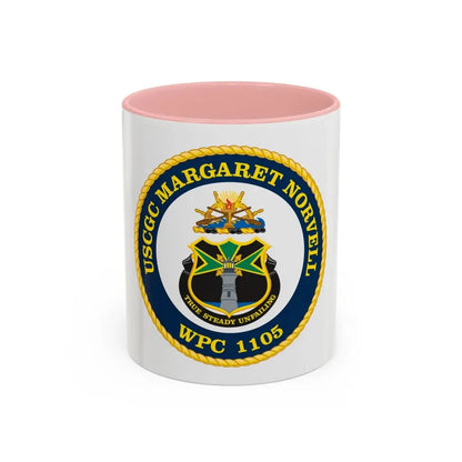 USCGC Margaret Norvell WPC 1105 (U.S. Coast Guard) Accent Coffee Mug 11oz Pink - Go Mug Yourself