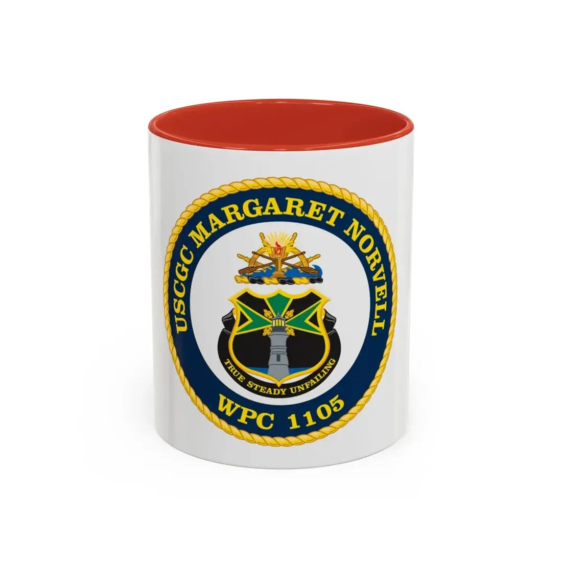 USCGC Margaret Norvell WPC 1105 (U.S. Coast Guard) Accent Coffee Mug 11oz Red - Go Mug Yourself