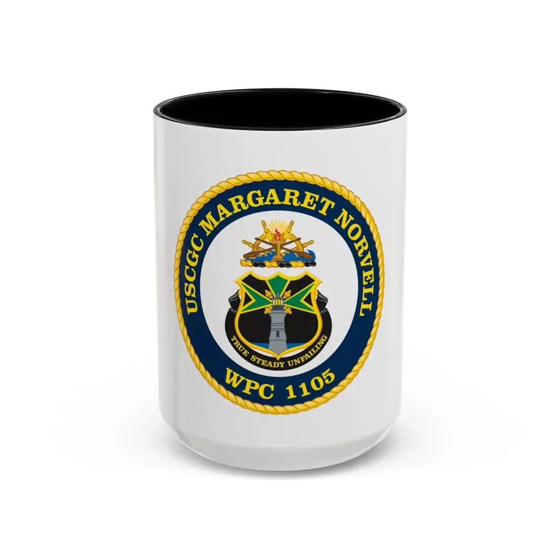USCGC Margaret Norvell WPC 1105 (U.S. Coast Guard) Accent Coffee Mug 15oz Black - Go Mug Yourself