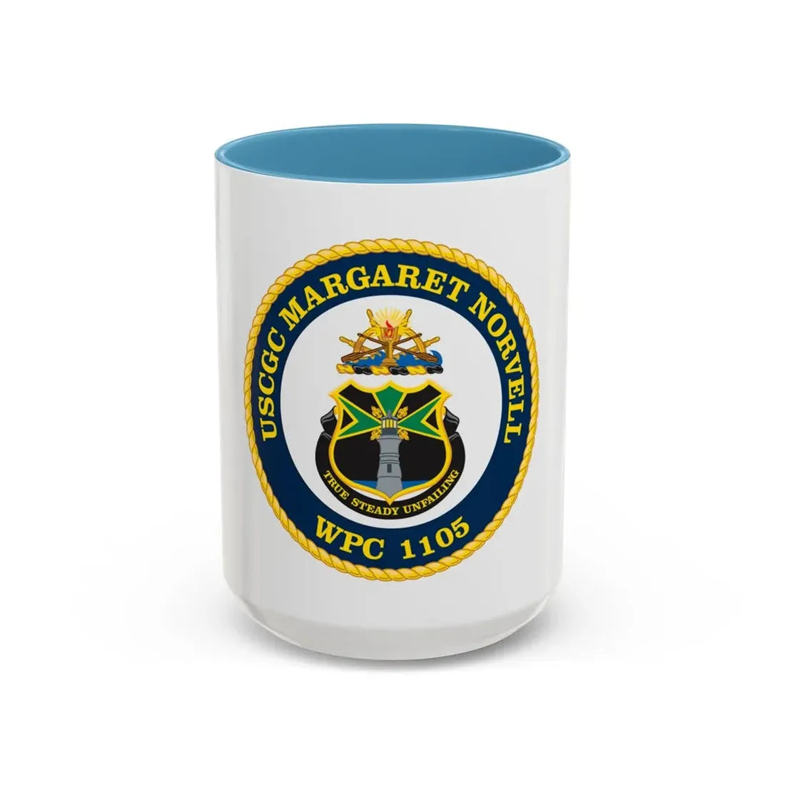 USCGC Margaret Norvell WPC 1105 (U.S. Coast Guard) Accent Coffee Mug 15oz Light Blue - Go Mug Yourself