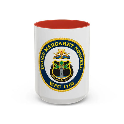 USCGC Margaret Norvell WPC 1105 (U.S. Coast Guard) Accent Coffee Mug 15oz Red - Go Mug Yourself
