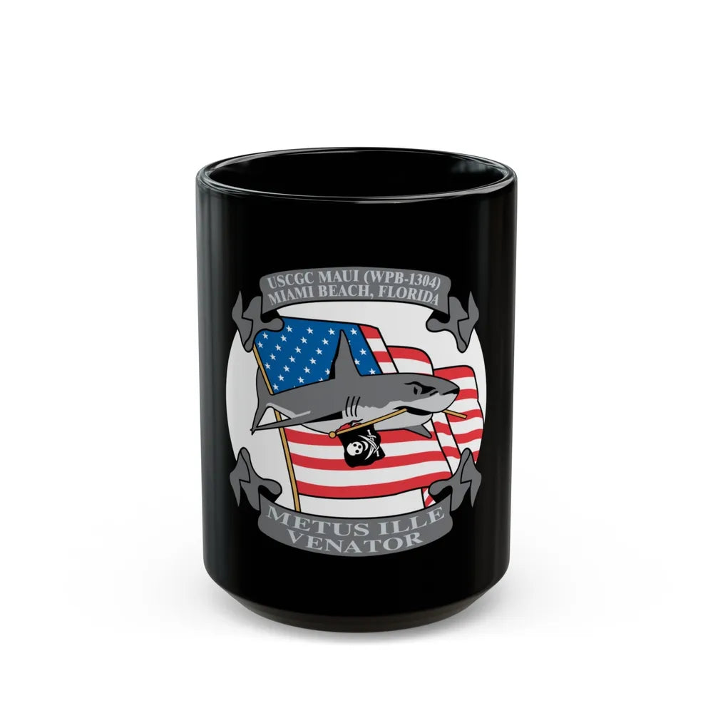 USCGC Maui WPB 1304 (U.S. Coast Guard) Black Coffee Mug-15oz-Go Mug Yourself