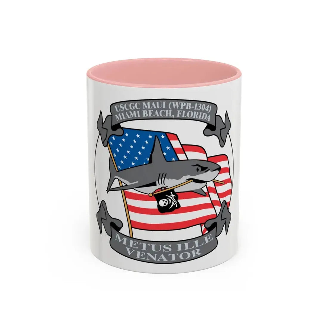USCGC Maui WPB 1304 (U.S. Coast Guard) Accent Coffee Mug 11oz Pink - Go Mug Yourself